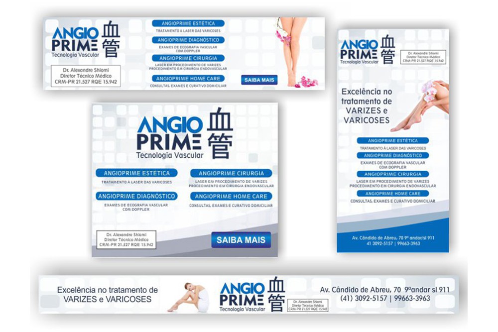 Material publicitário Clínica Angioprime para Jornal Gazeta do Povorio