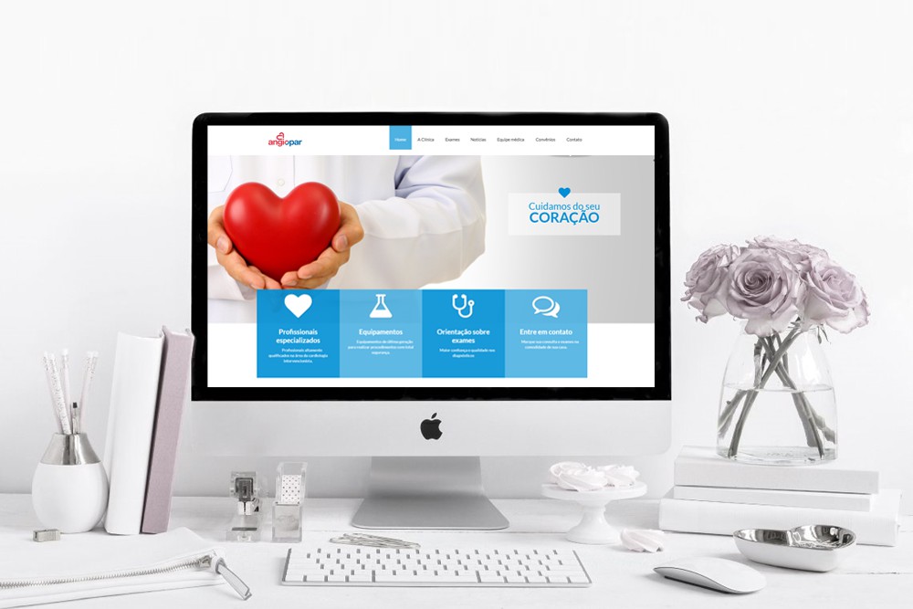 desenvolvimento do site Angiopar São José dos Pinhais