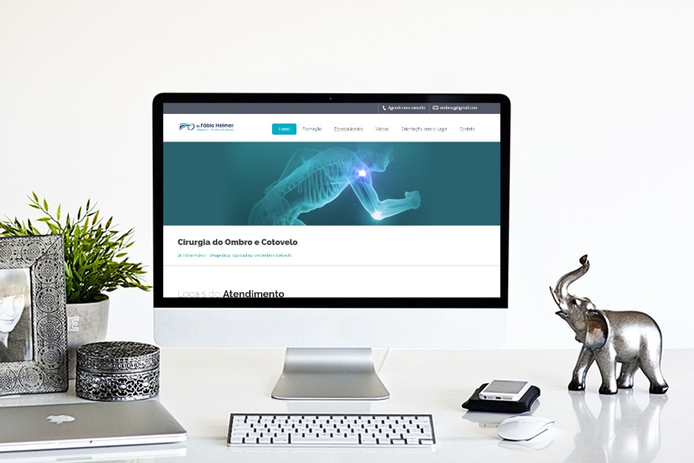 desenvolvimento do site Fábio Helmer Ortopedista