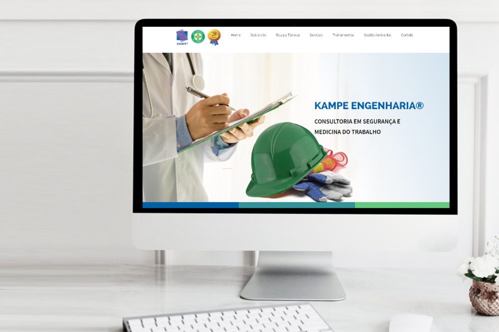 desenvolvimento do site Kampe Engenharia em Curitiba